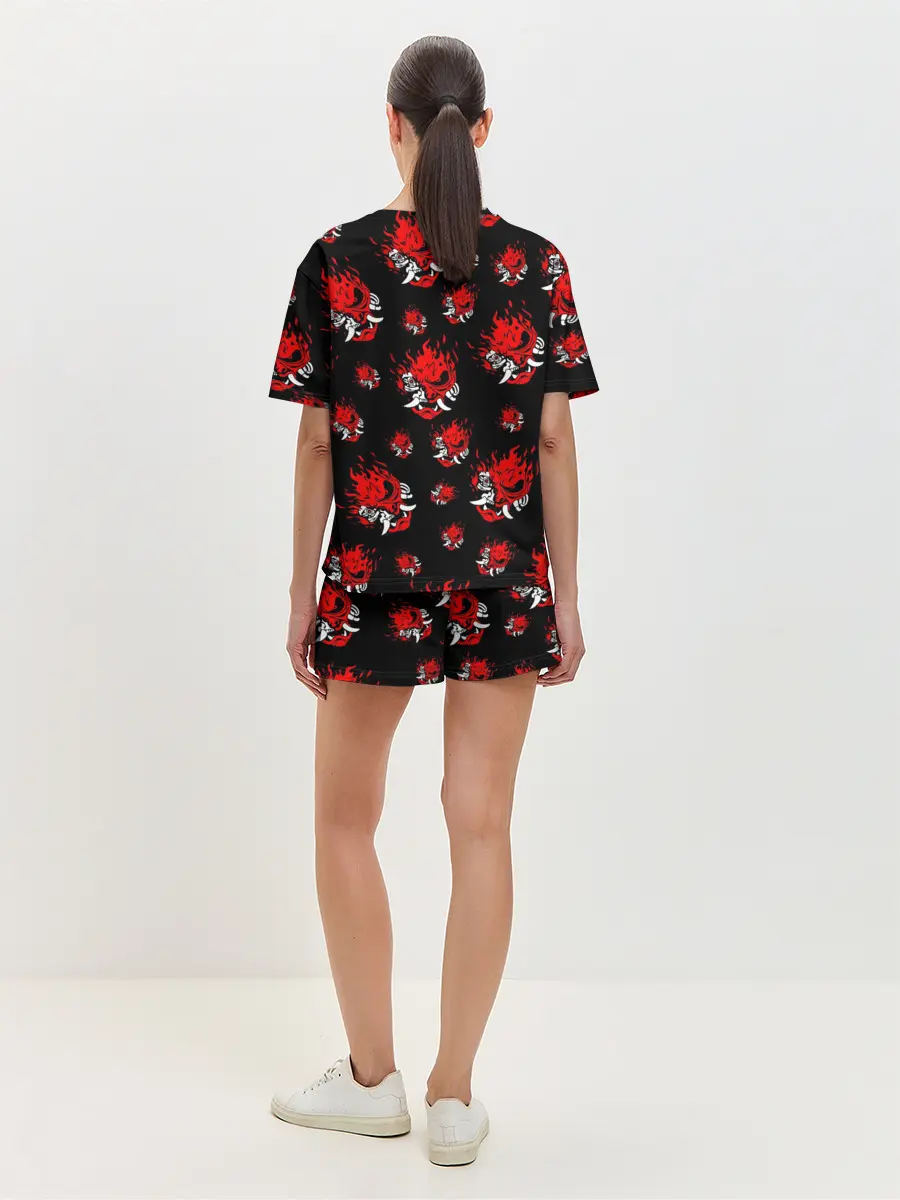 Женская пижама с шортами / SAMURAI 2077 PATTERN