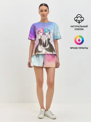 Женская пижама с шортами / Рем и Рам