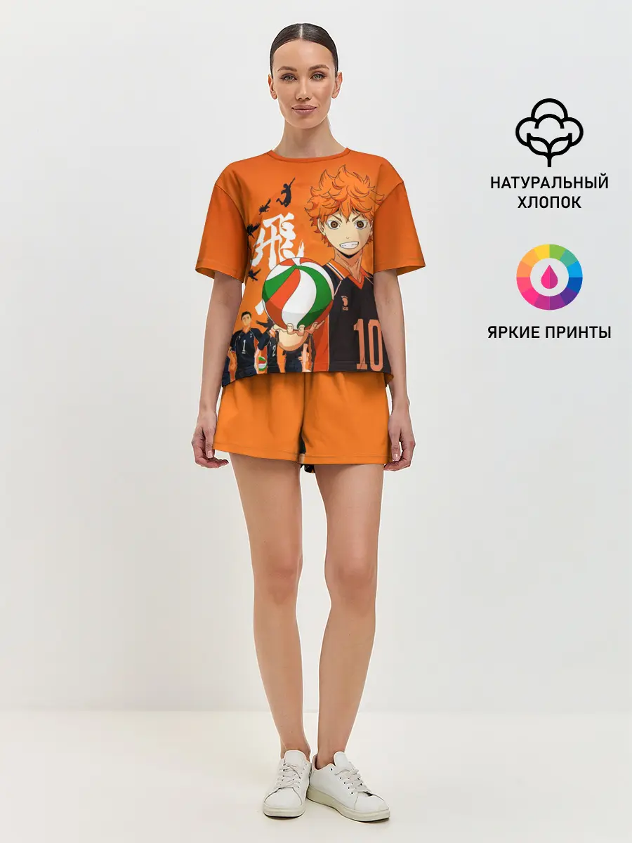 Женская пижама с шортами / Волебольная команда из аниме HAIKYUU!!