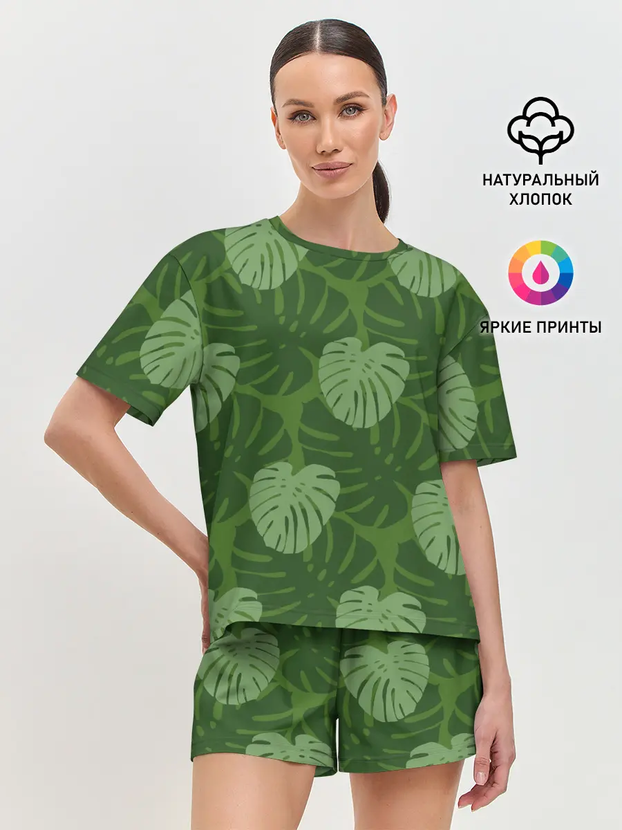 Женская пижама с шортами / Лист