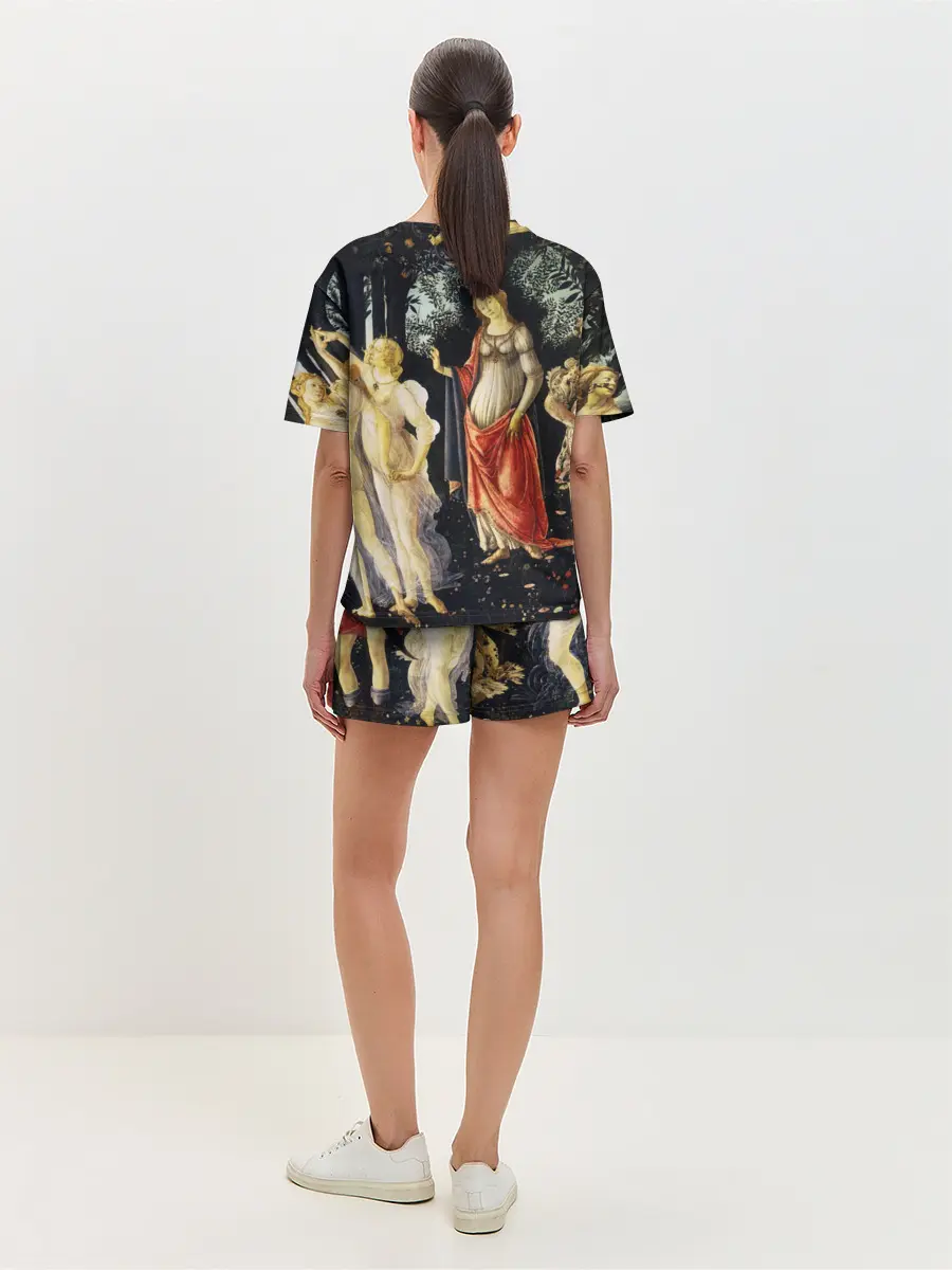 Женская пижама с шортами / весна боттичелли