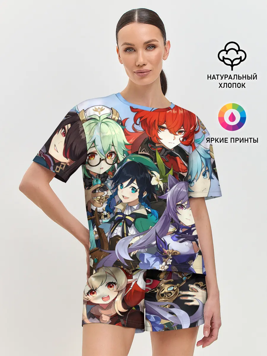 Женская пижама с шортами / Персонажи Genshin Impact