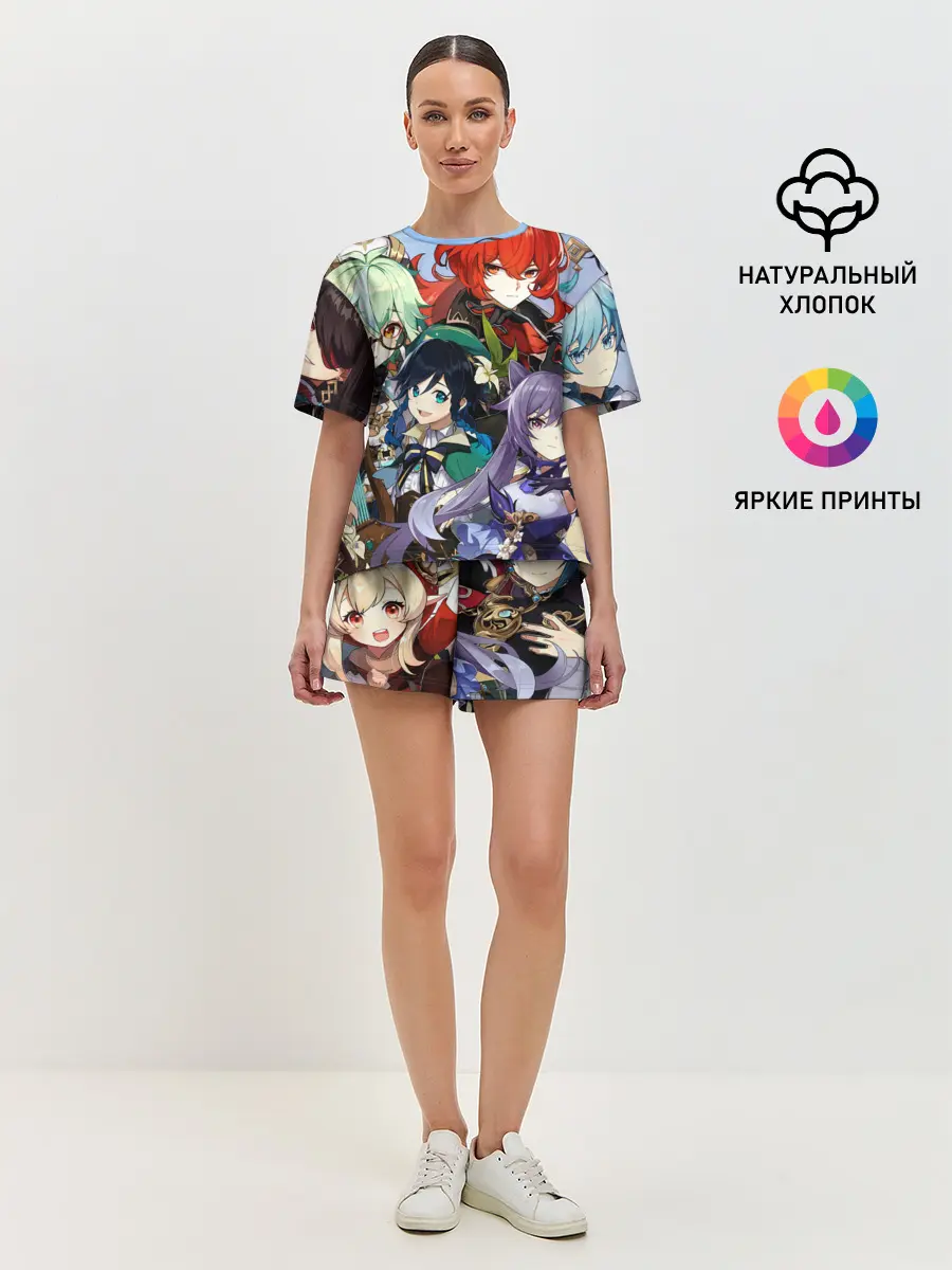 Женская пижама с шортами / Персонажи Genshin Impact