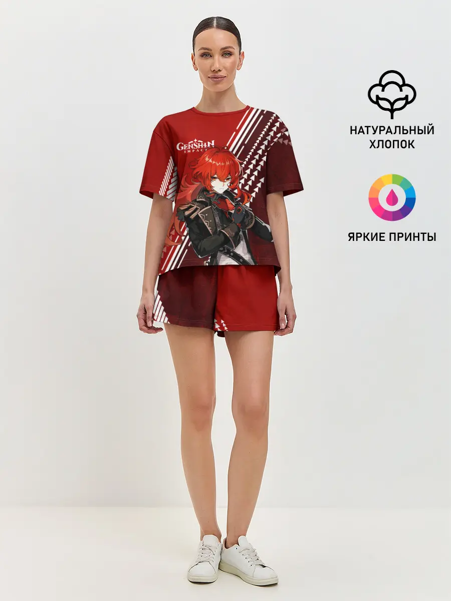 Женская пижама с шортами / Genshin Impact