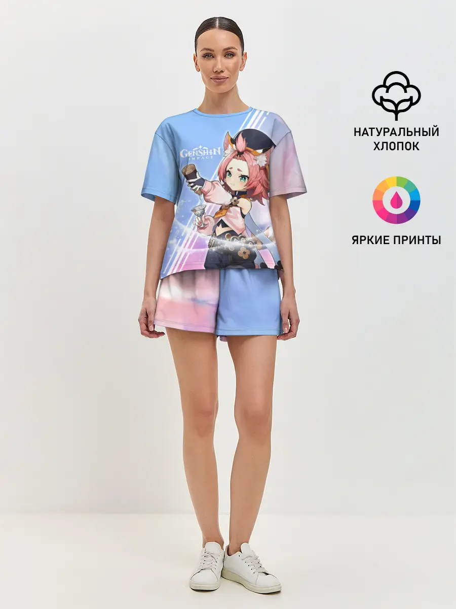 Женская пижама с шортами / Genshin Impact
