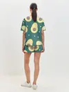 Женская пижама с шортами / Авокадо