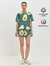 Женская пижама с шортами / Авокадо