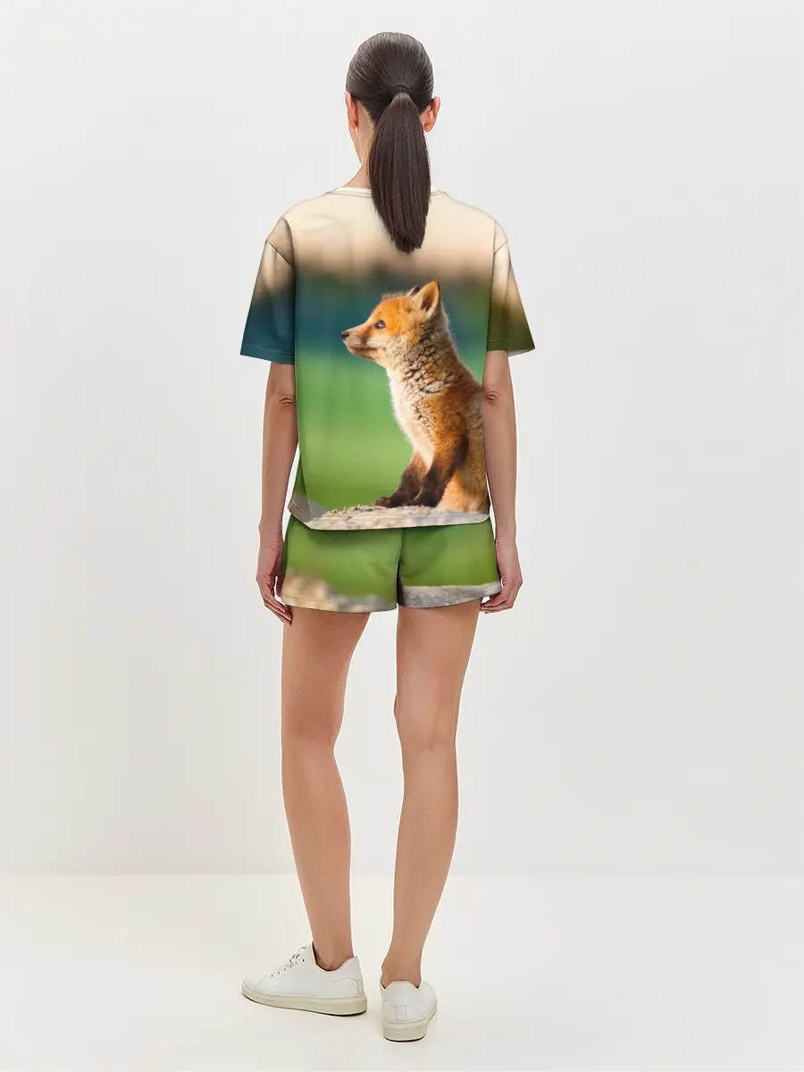 Женская пижама с шортами / Лиса