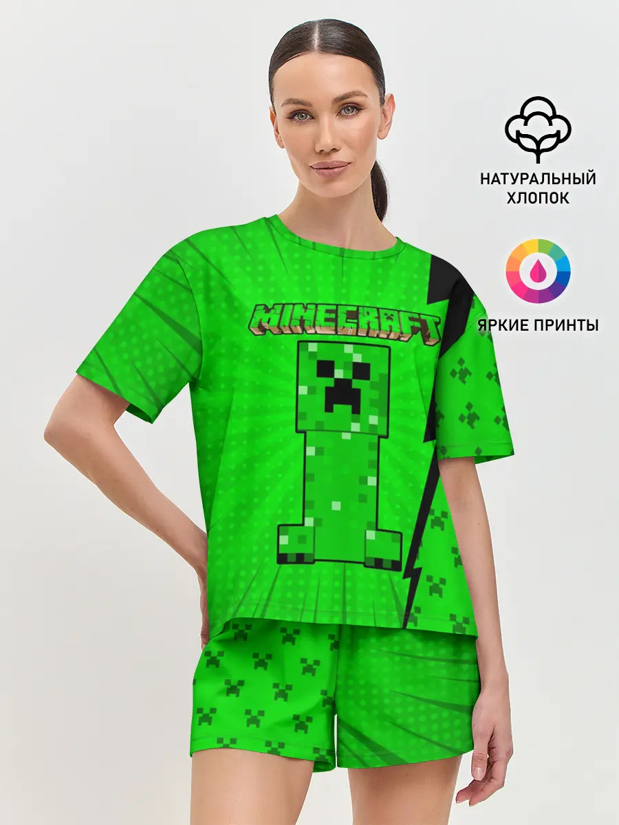 Женская пижама с шортами / Minecraft