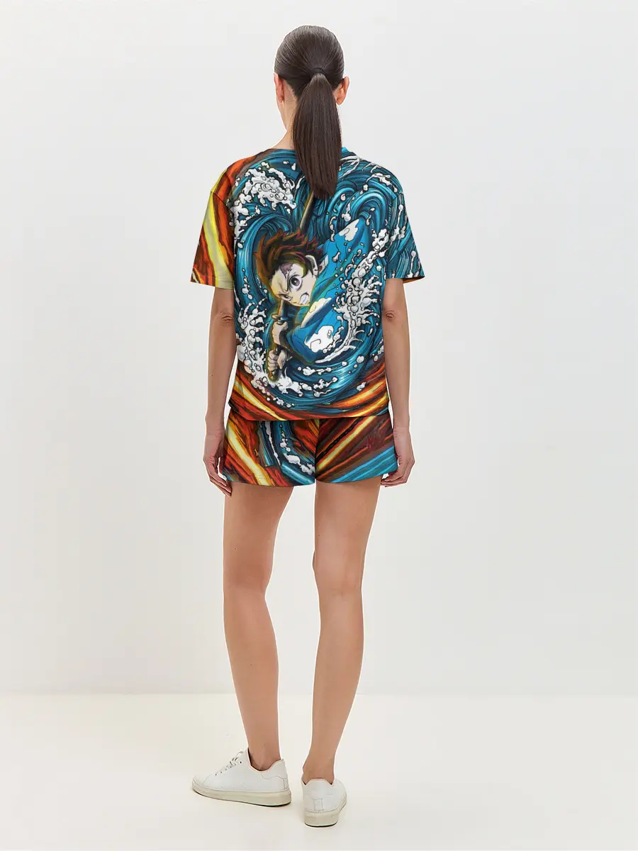 Женская пижама с шортами / Танджиро Камадо Клинок демонов