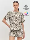 Женская пижама с шортами / Кофе