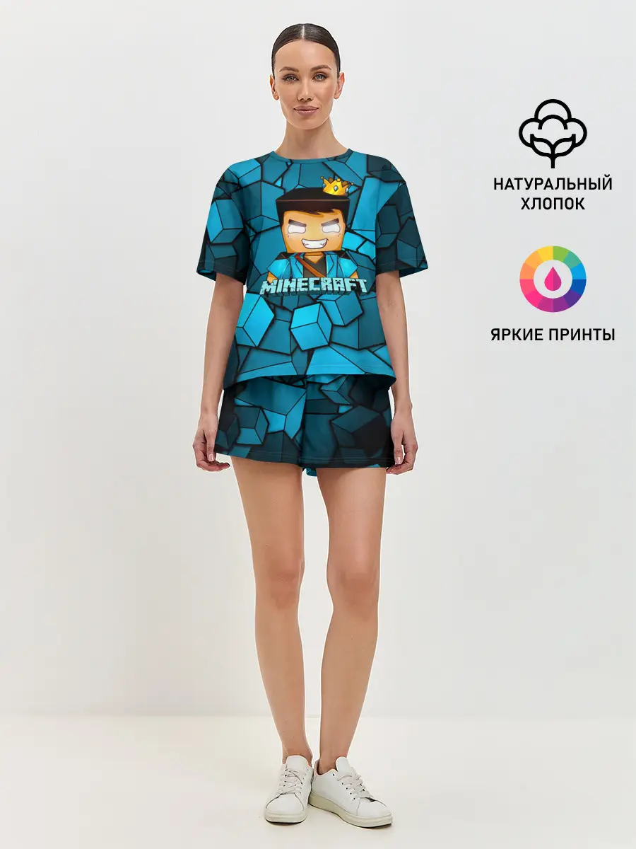 Женская пижама с шортами / Minecraft