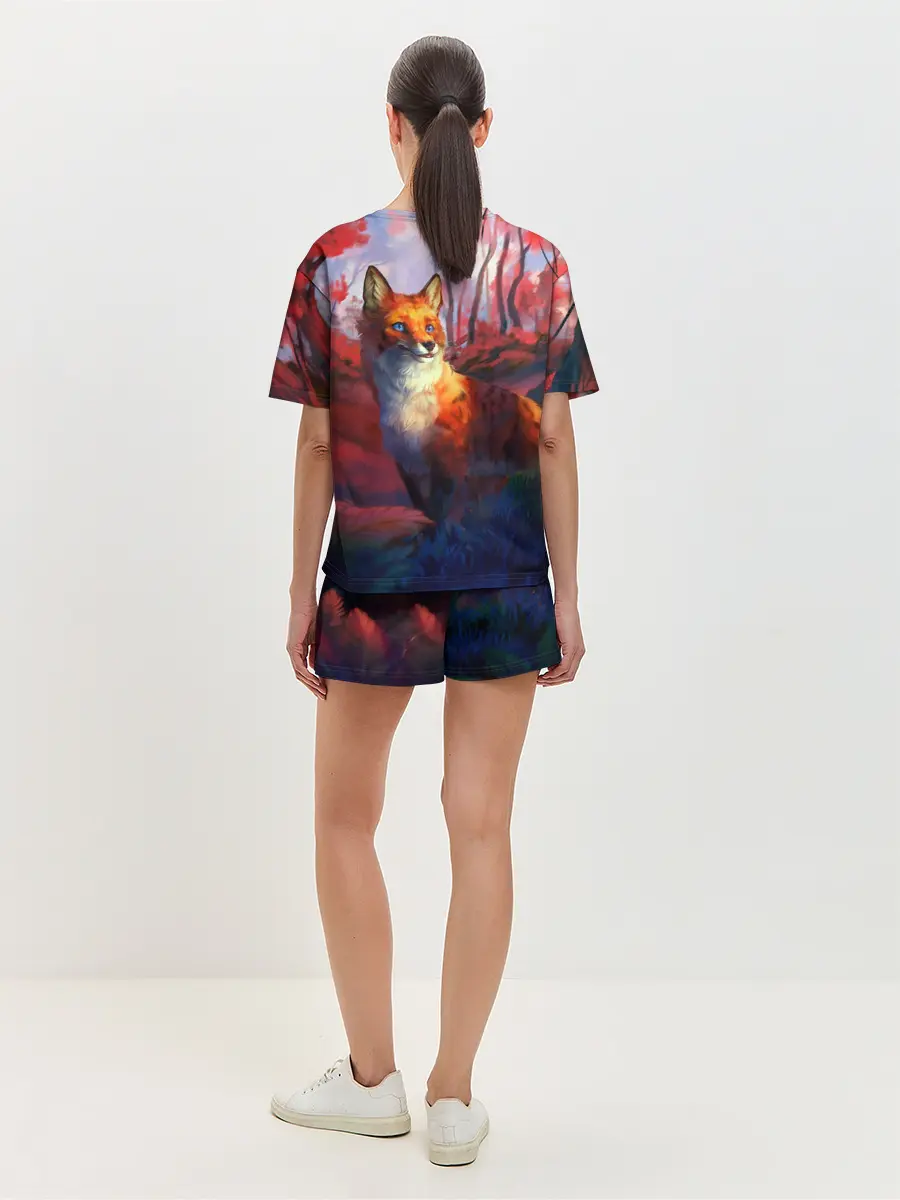 Женская пижама с шортами / Рыжая лиса