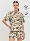 Женская пижама с шортами / Котики муркотики