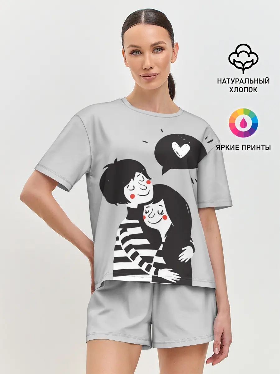 Женская пижама с шортами / Любовь