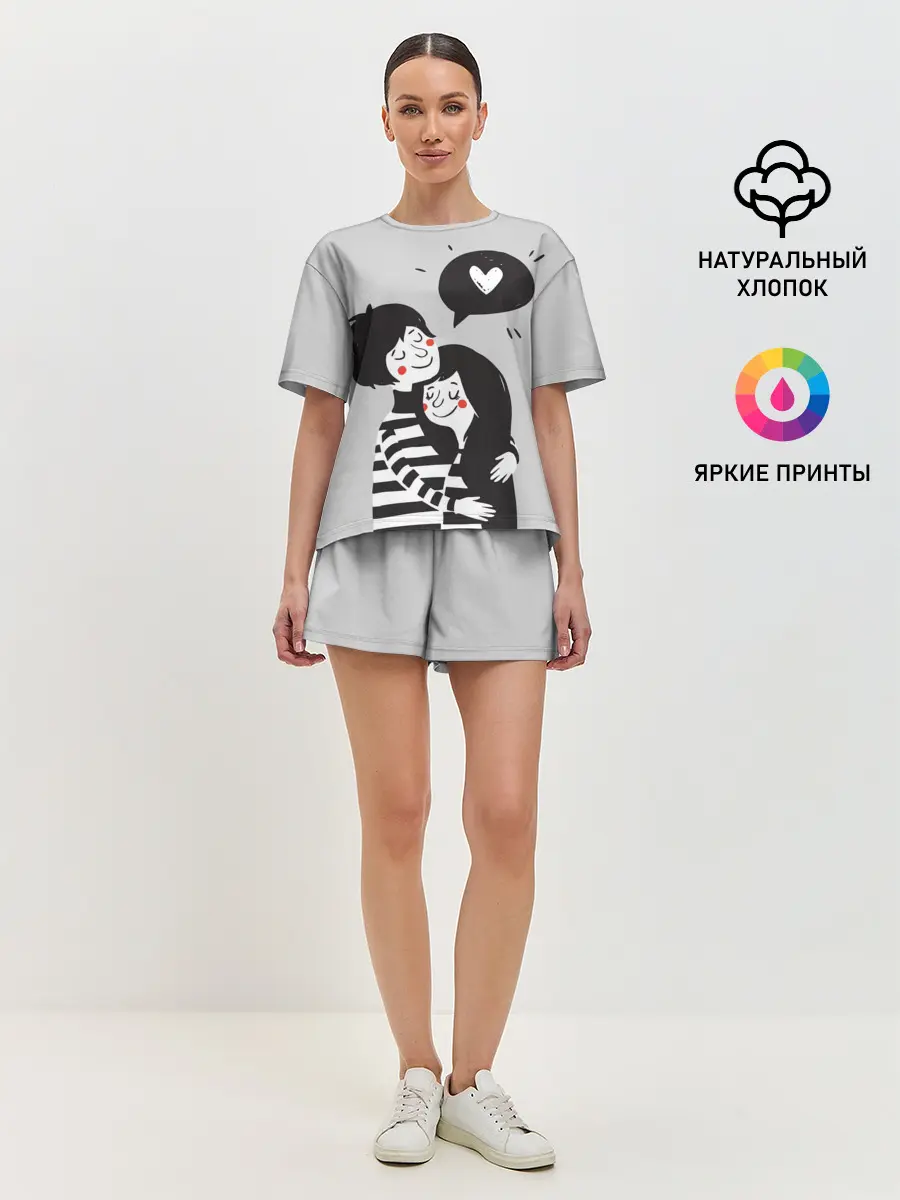 Женская пижама с шортами / Любовь