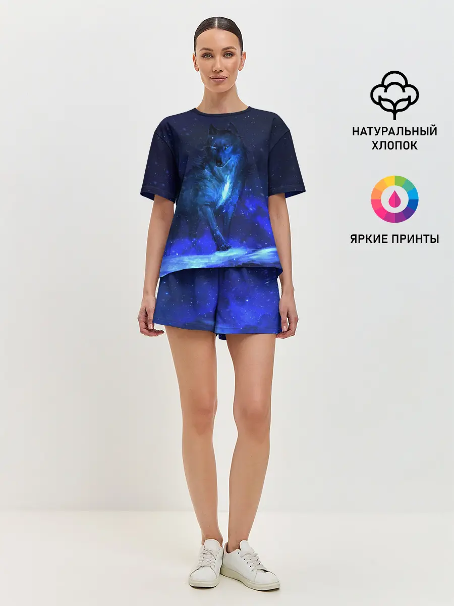 Женская пижама с шортами / Dark Wolf