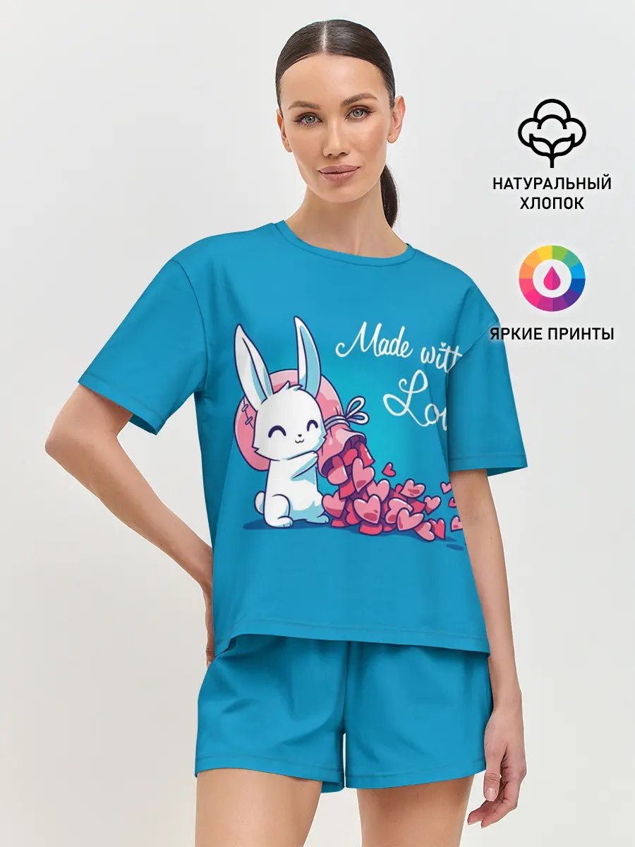 Женская пижама с шортами / Сделано с любовью, валентина