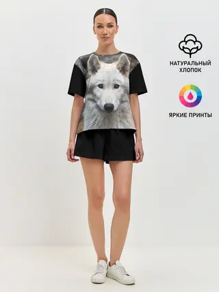 Женская пижама с шортами / Волк