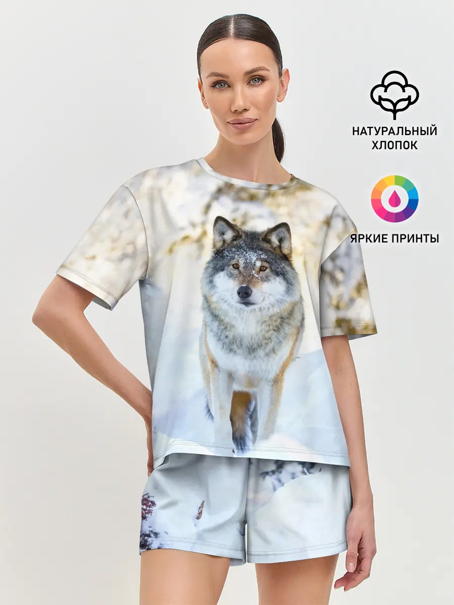 Женская пижама с шортами / Я зимой