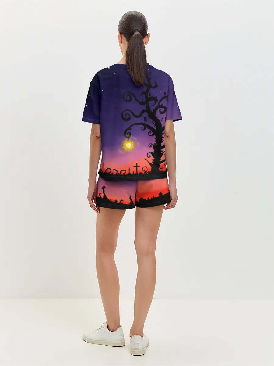 Женская пижама с шортами / Ночь