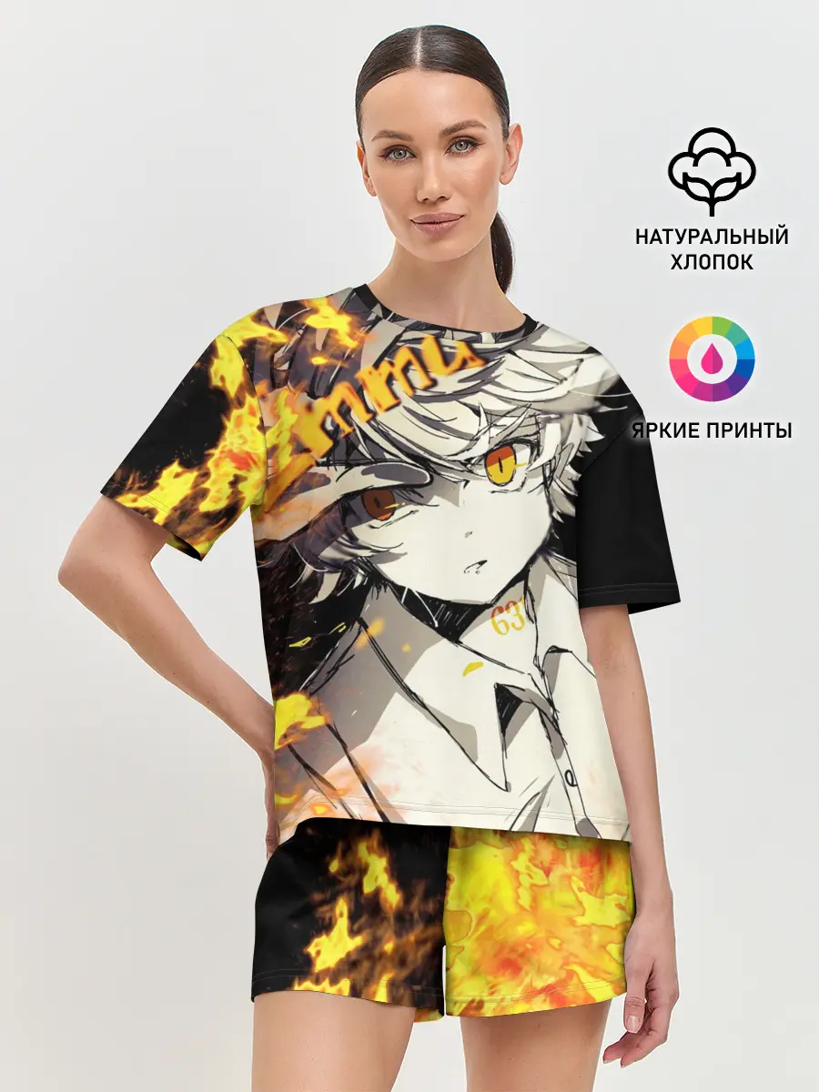 Женская пижама с шортами / Обещанный неверленд Emma