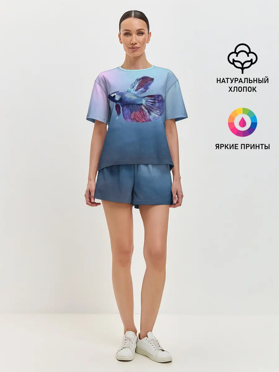 Женская пижама с шортами / Рыбка
