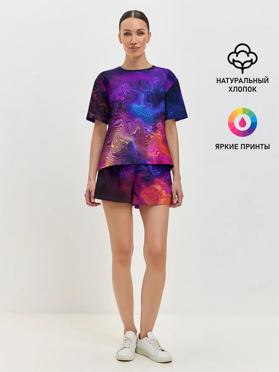 Женская пижама с шортами / НЕОНОВЫЕ РАЗВОДЫ