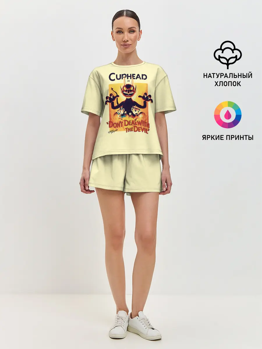 Женская пижама с шортами / Cuphead