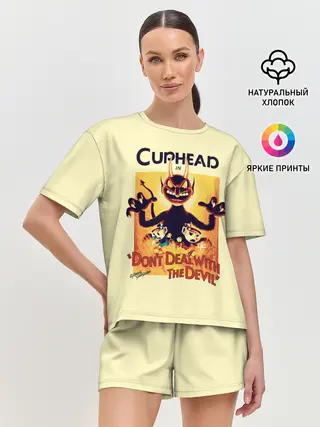 Женская пижама с шортами / Cuphead