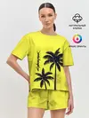 Женская пижама с шортами / Cyberpunk 2077 - Пальмы