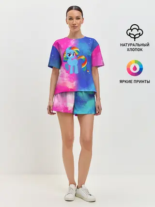 Женская пижама с шортами / Радуга Дэш