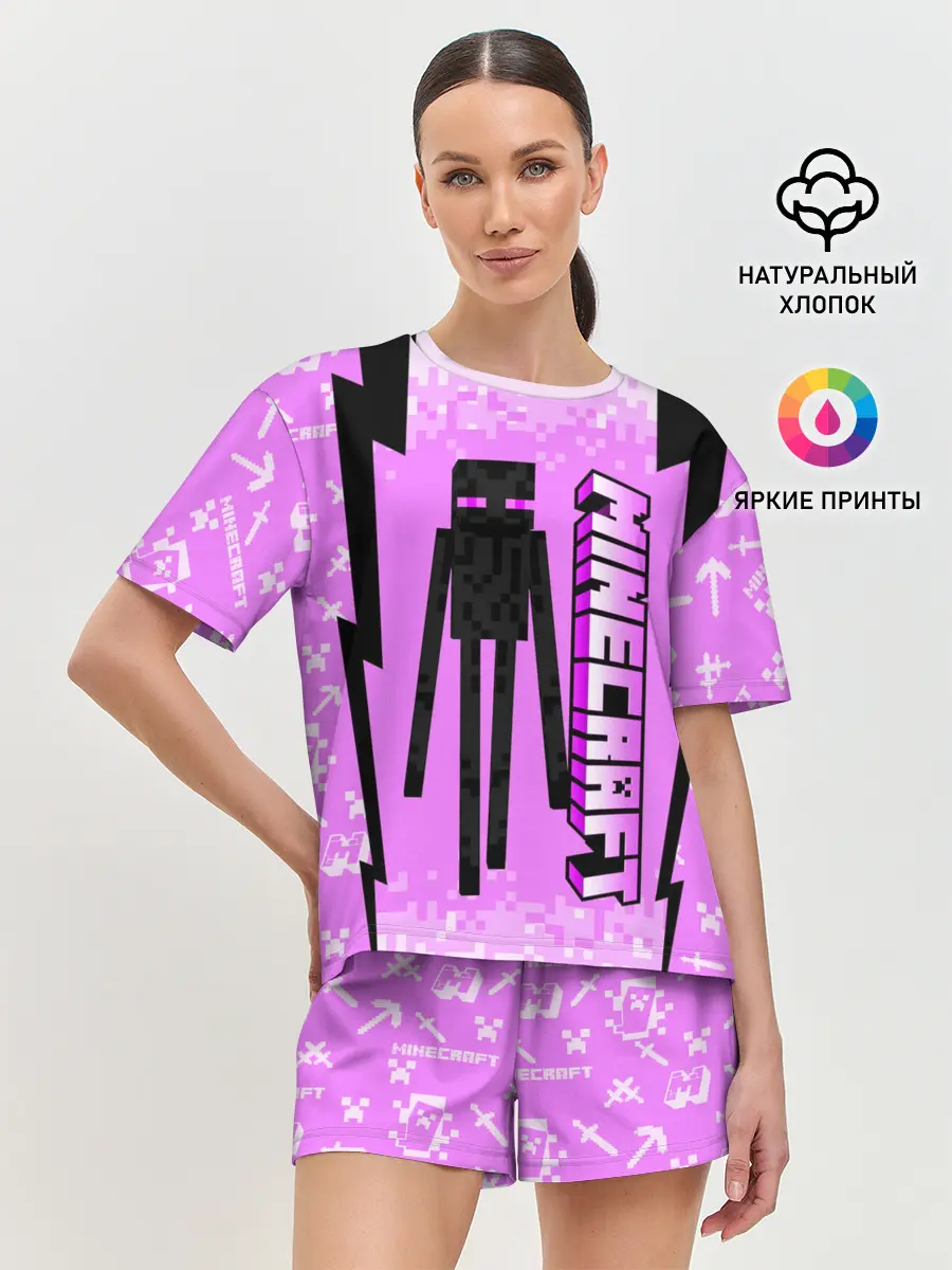 Женская пижама с шортами / Minecraft