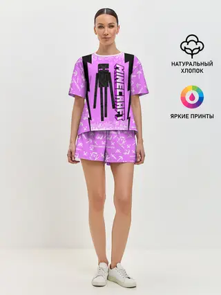 Женская пижама с шортами / Minecraft