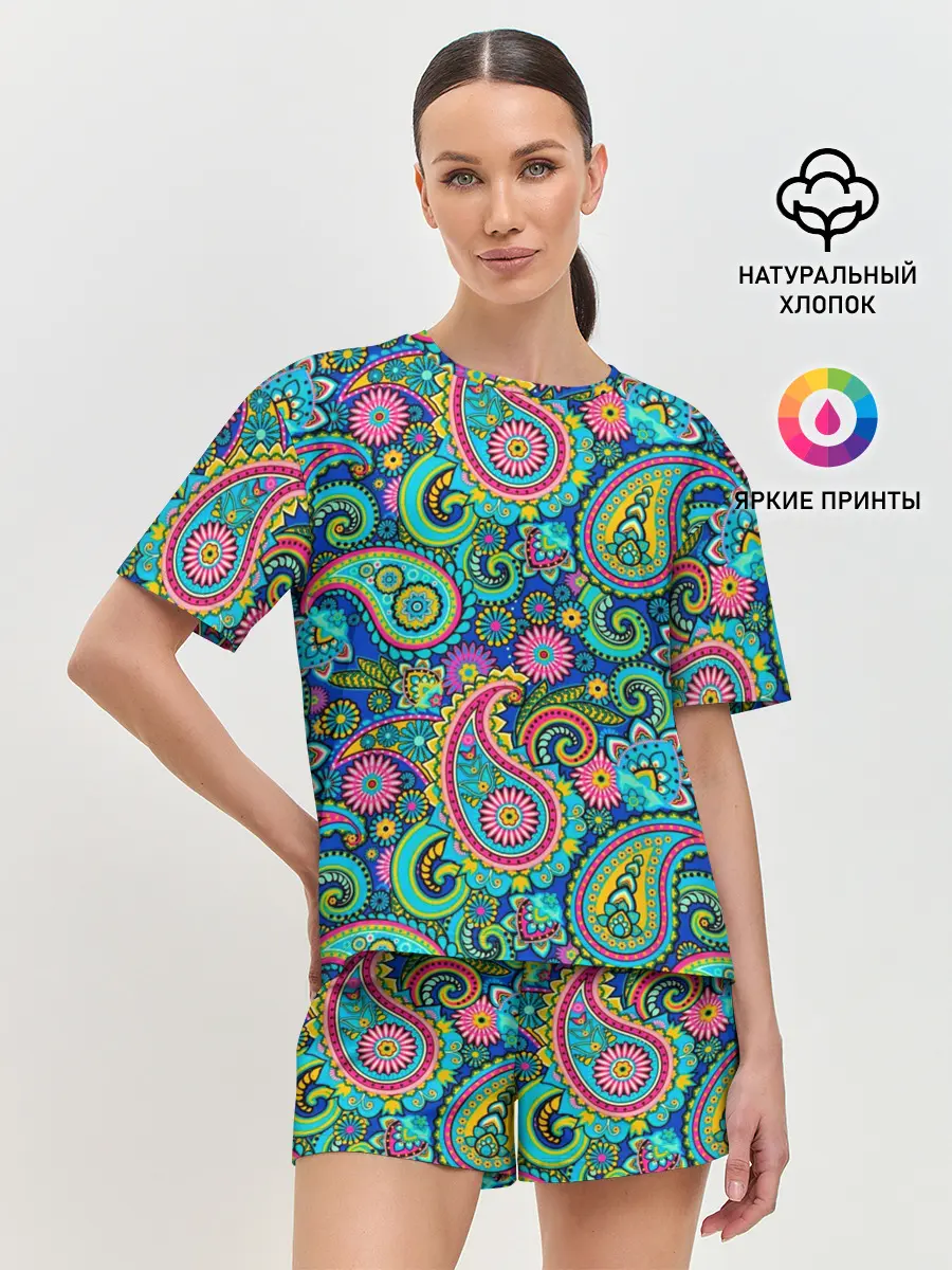 Женская пижама с шортами / Славянские Узоры