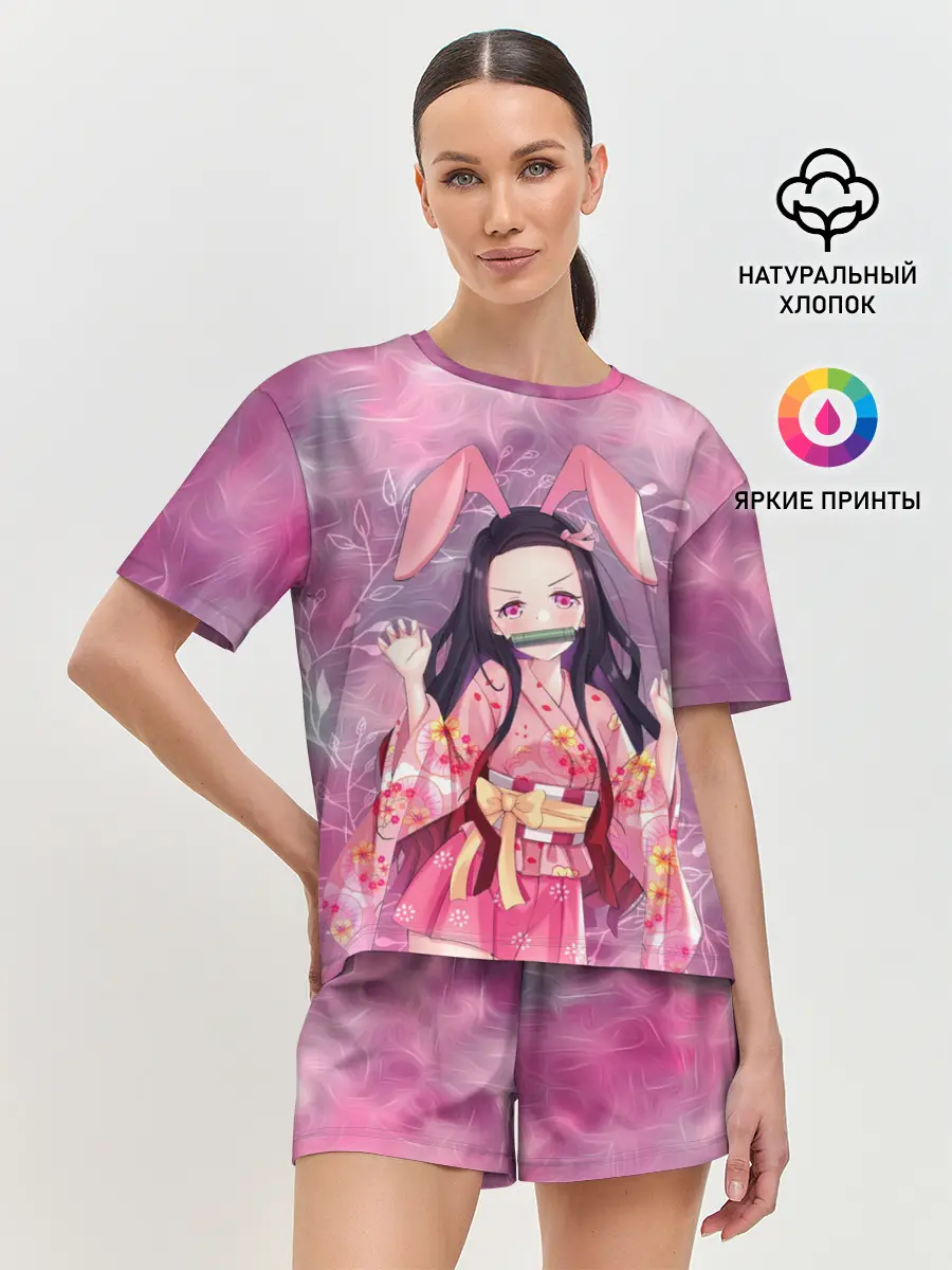 Женская пижама с шортами / Незуко Камадо