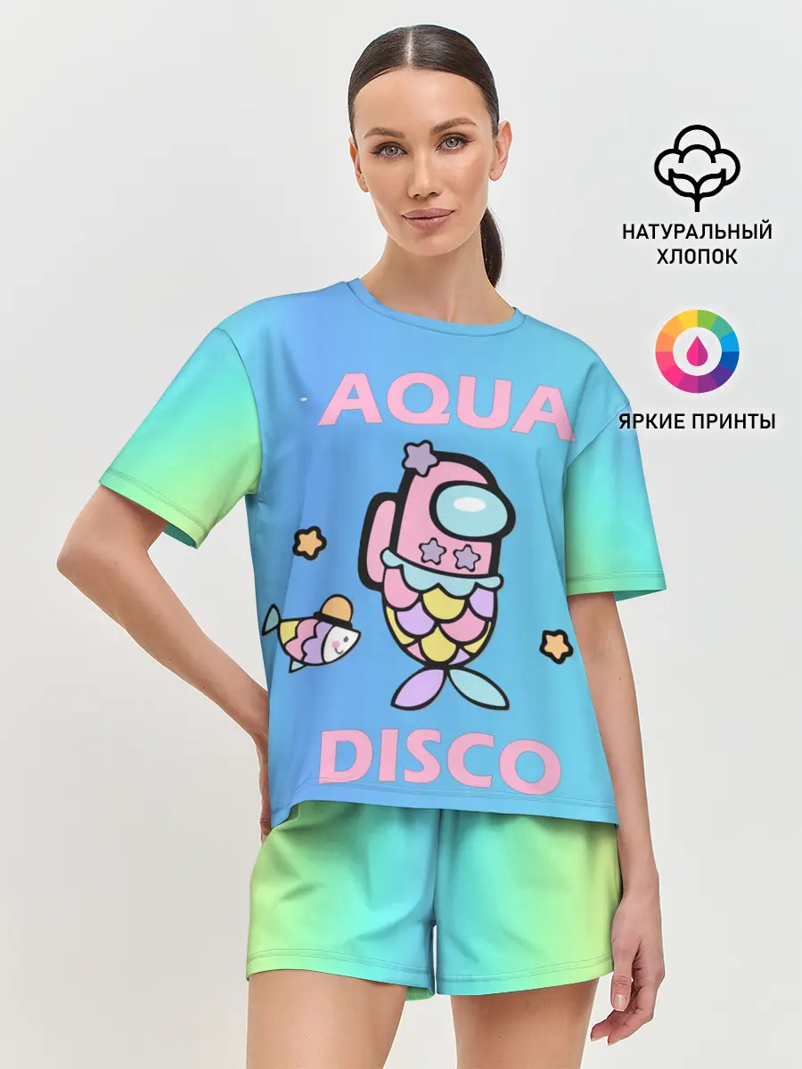 Женская пижама с шортами / Aqua Among As