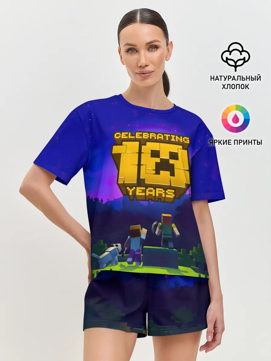 Женская пижама с шортами / Minecraft