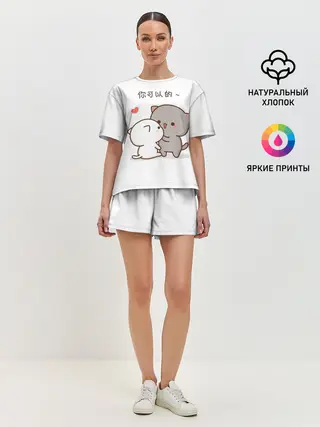 Женская пижама с шортами / Любовь. Kitty