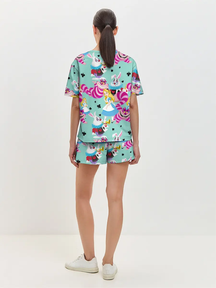 Женская пижама с шортами / Alice in Wonderland