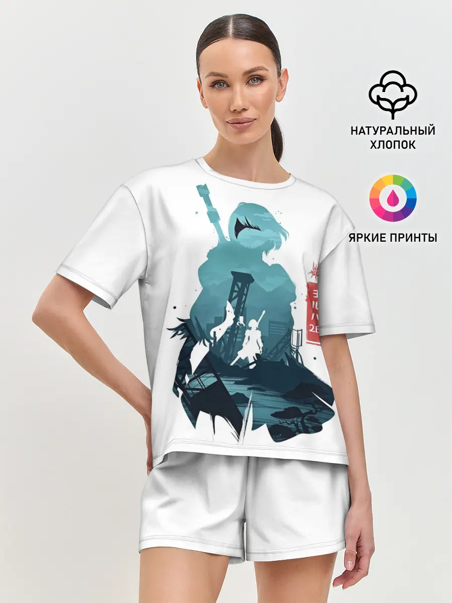 Женская пижама с шортами / NIER AUTOMATA 2B