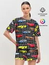Женская пижама с шортами / Гоночные тачки