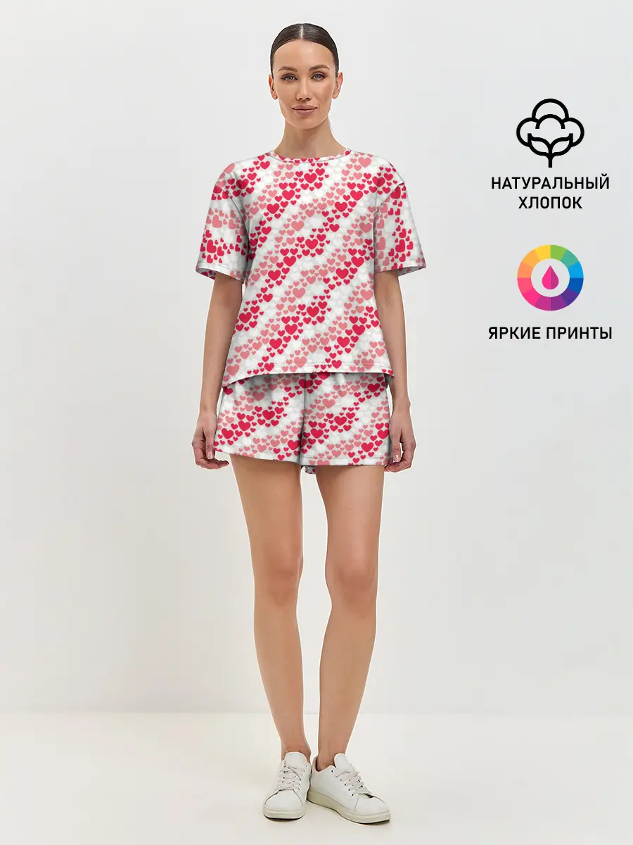 Женская пижама с шортами / Волны Любви