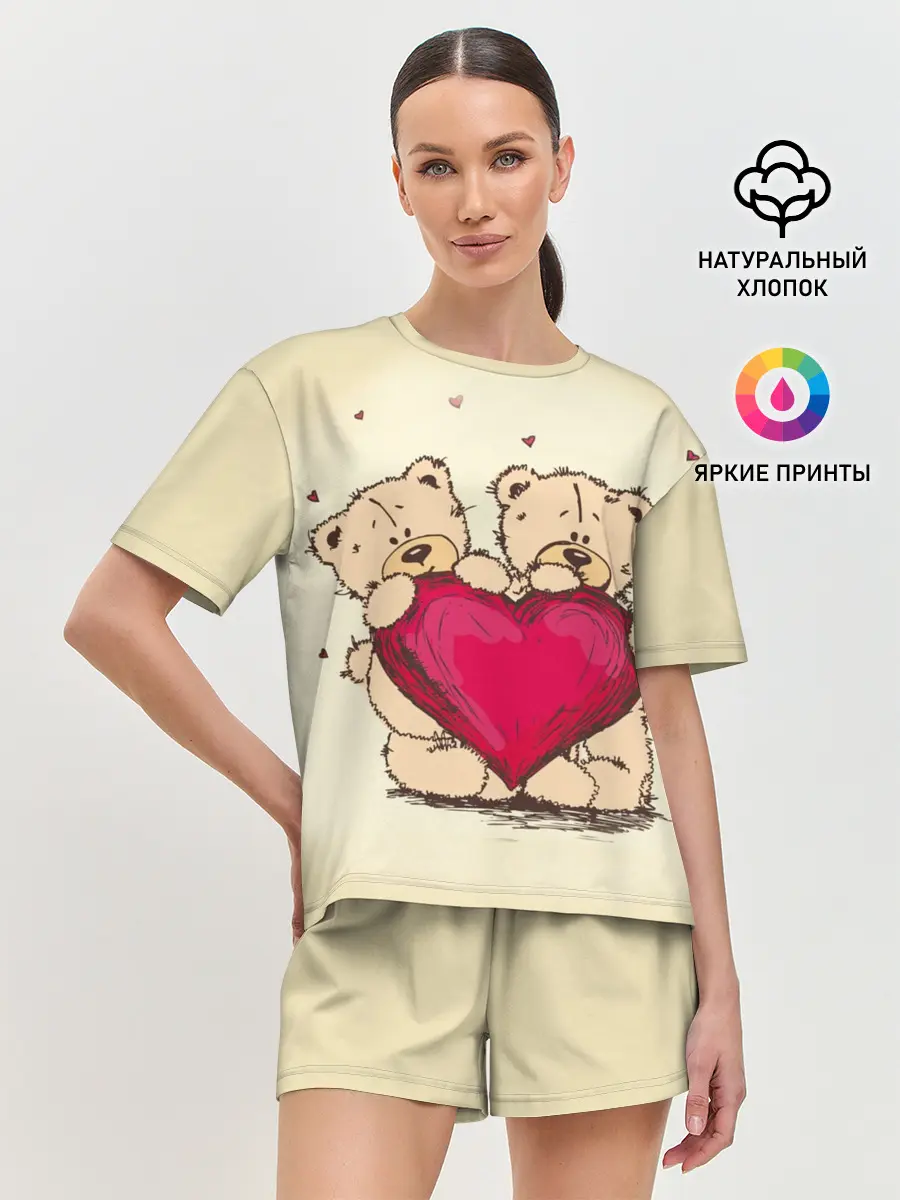 Женская пижама с шортами / Любовь