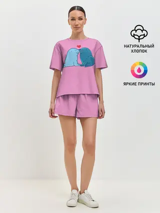 Женская пижама с шортами / Любовь