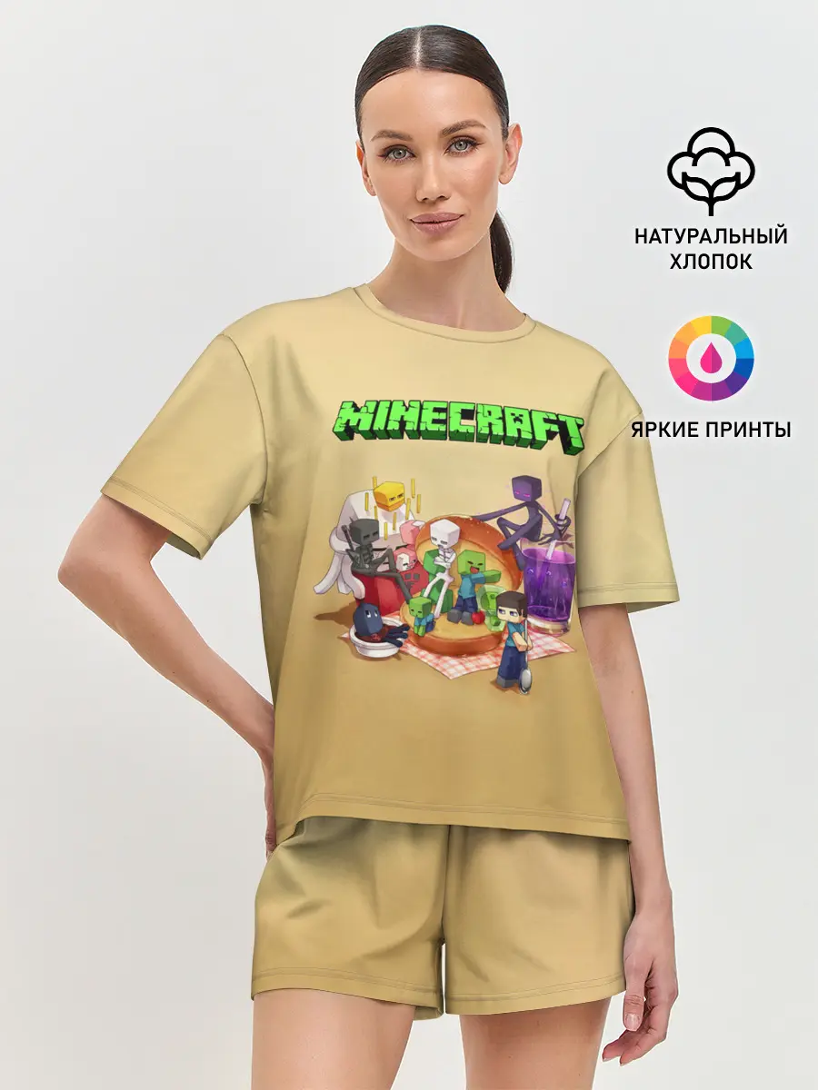 Женская пижама с шортами / Minecraft