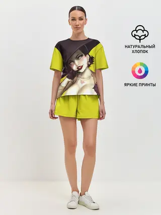 Женская пижама с шортами / РЕЗИДЕНТ ИВЕЛ ДЕРЕВНЯ