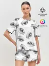 Женская пижама с шортами / глаза