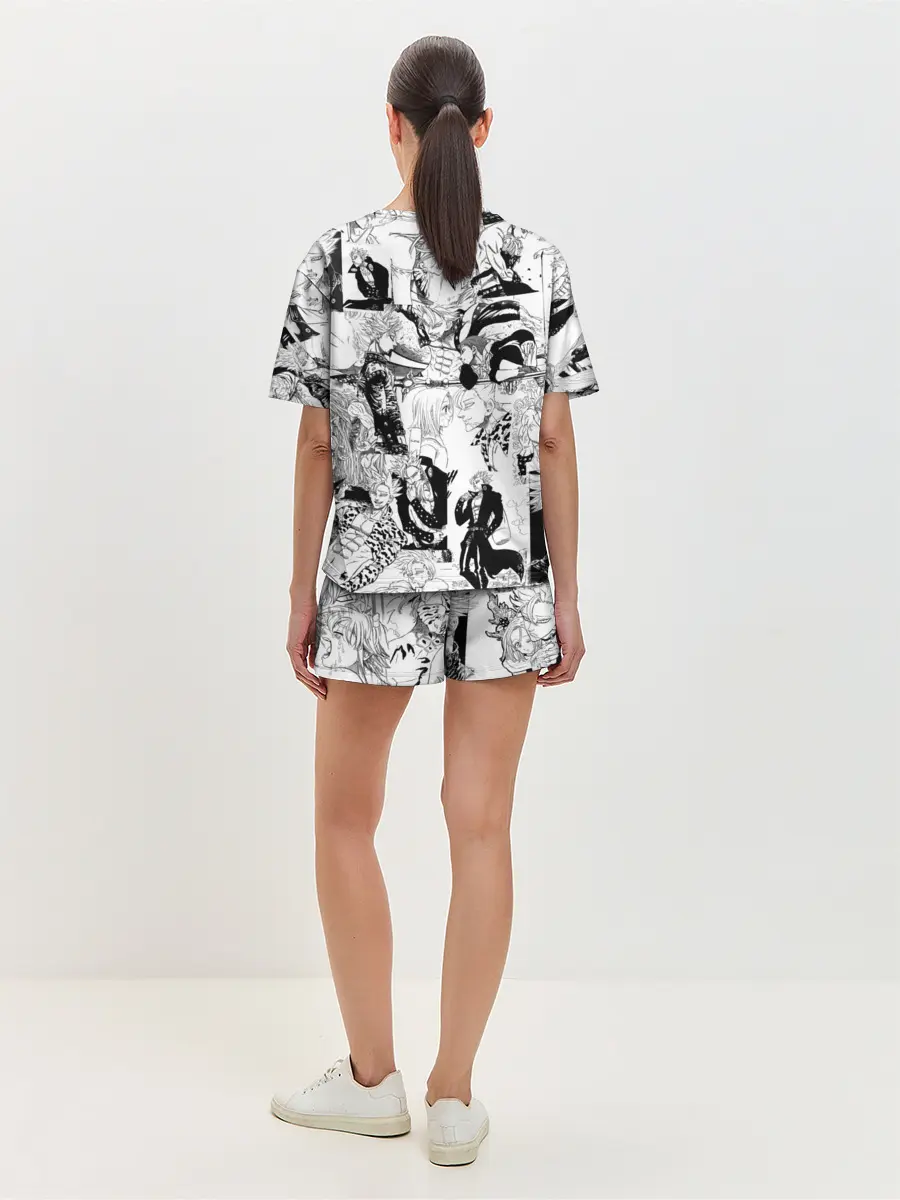 Женская пижама с шортами / 7 СМЕРТНЫХ ГРЕХОВ. Манга-паттерн
