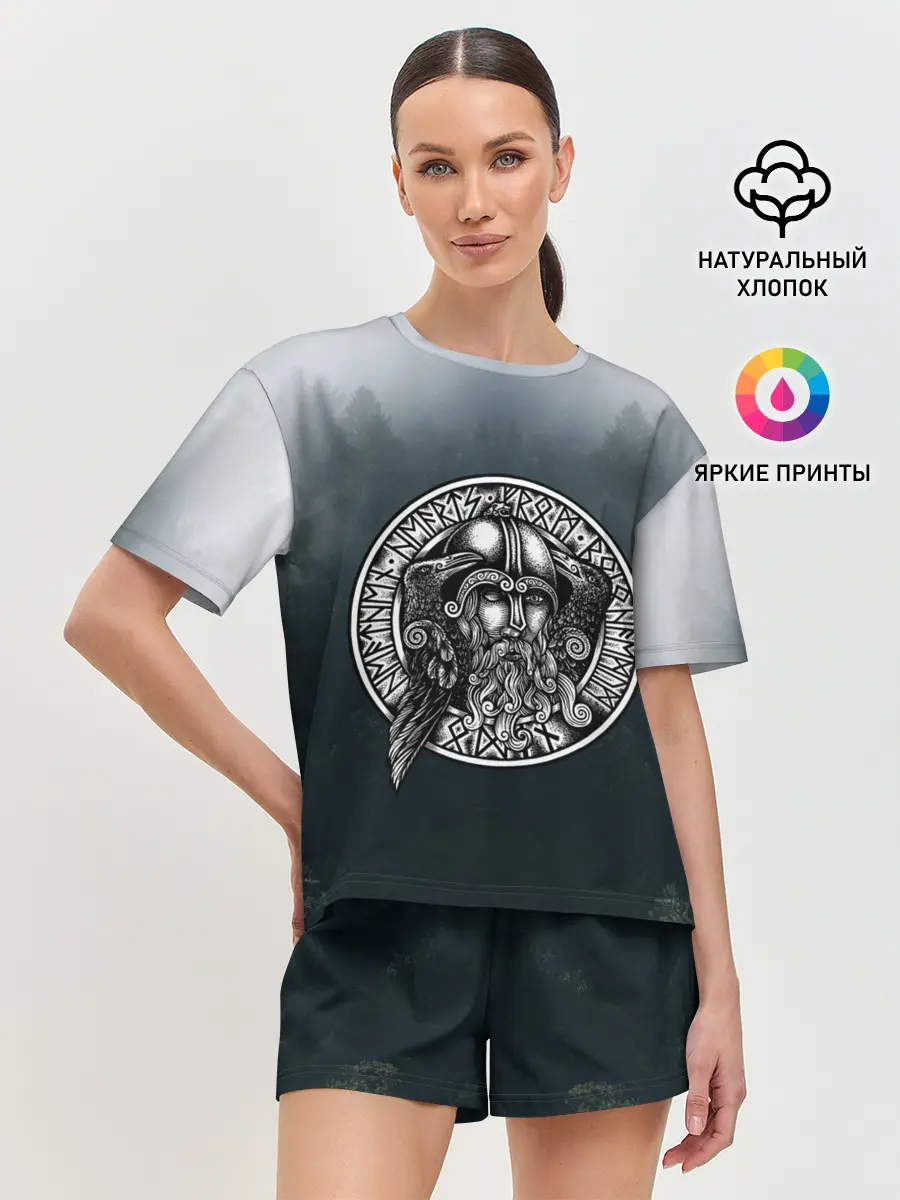 Женская пижама с шортами / руны